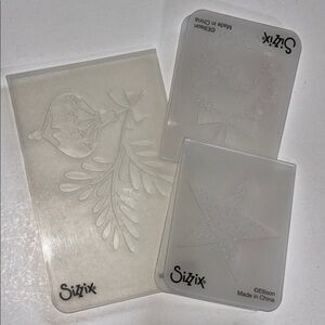 Sizzix Holiday Embossing Folders - Clear